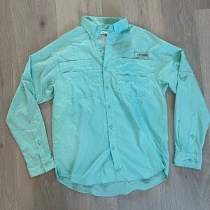 Columbia Aqua PFG Button-Up Shirt